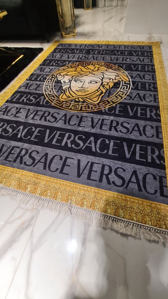 Dywan versace  160x230  cm czarno złoty glamour  do salonu