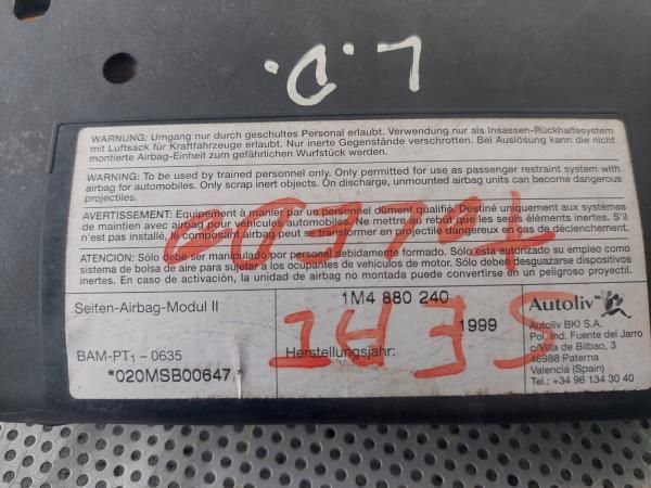 Airbag banco direito SEAT Toledo II (1M2)