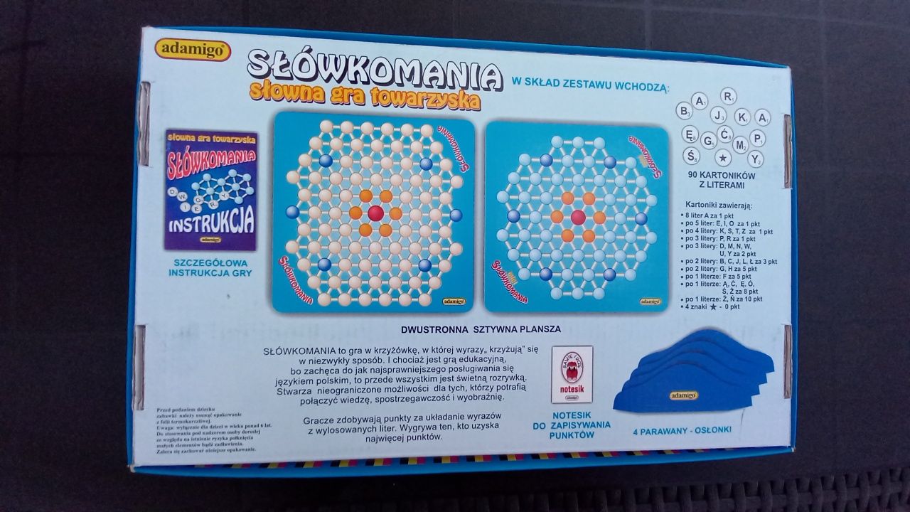 Słówkomania - słowna gra towarzyską Krzyżówka