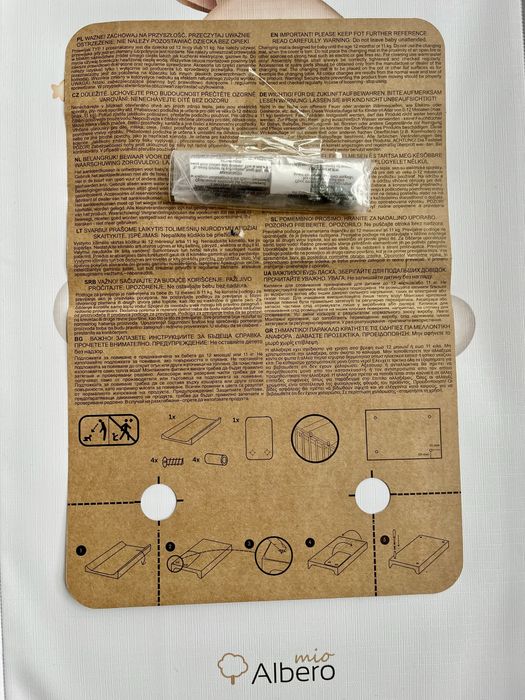 Przewijak twardy Albero Mio „Abi”, 47×70 cm