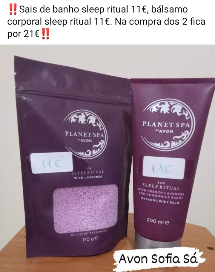 Sais de banho sleep ritual, bálsamo corporal sleep ritual