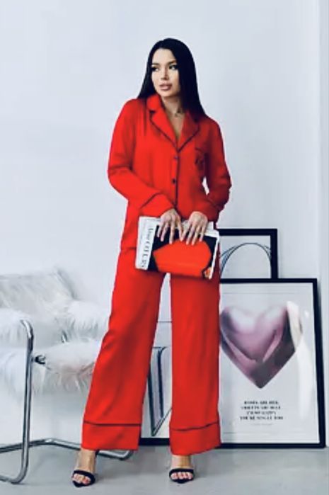 Пижама Victoria Secret  оригинал сатин шелк атлас костюм штаны кофта