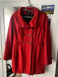 Czerwony retro płaszcz - H&M - rozmiar 42