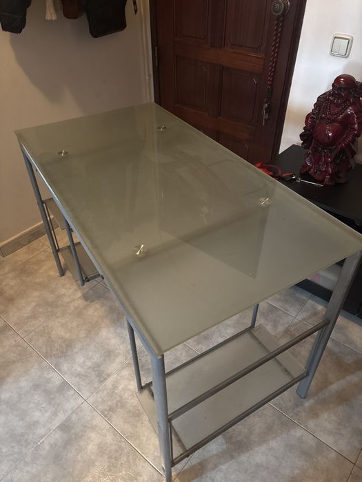 Mesa secretaria vidro
