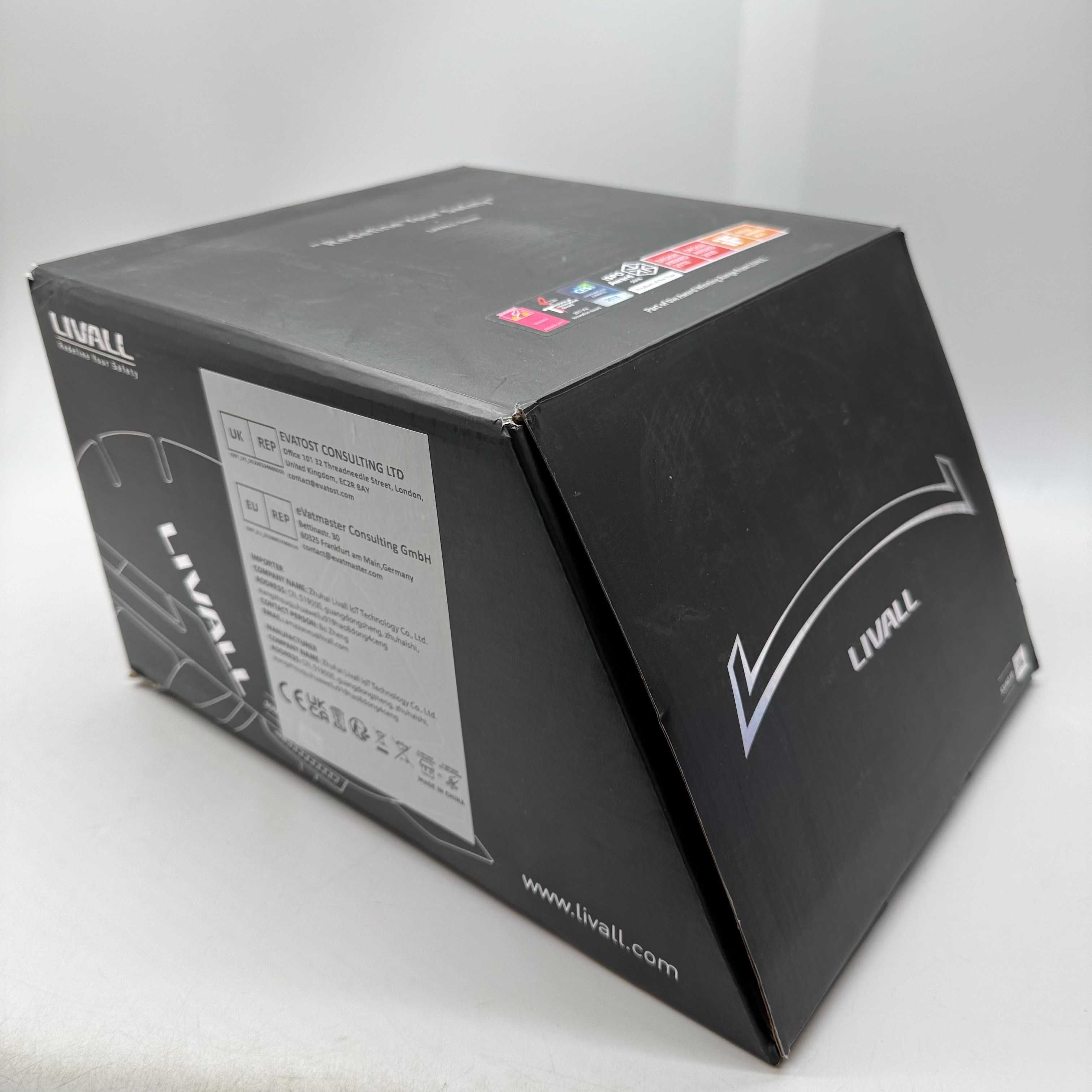 Livall BH51M Neo Kask Rowerowy Czarny LED, z głośnikami JBL, rozmiar M
