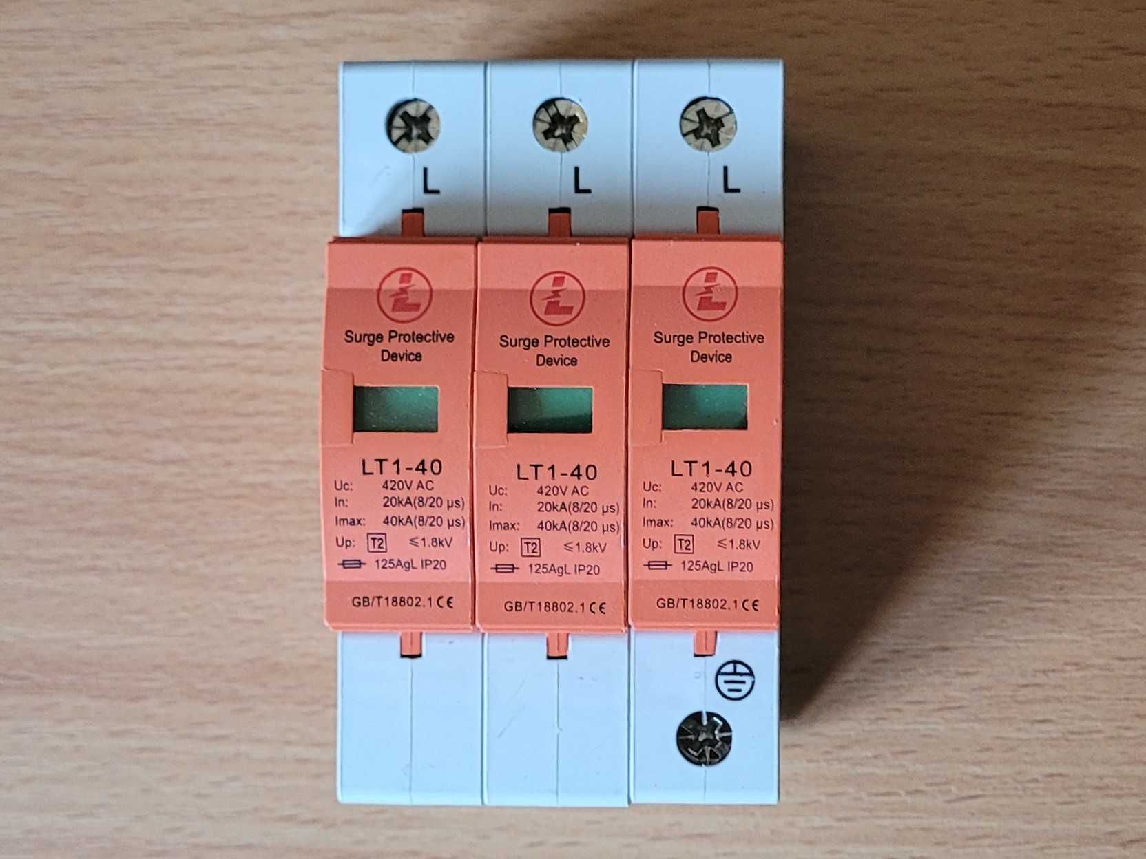 Zabezpieczenie przed przepięciem, 3P ochrona odgromowa 20 40KA  LT1 40