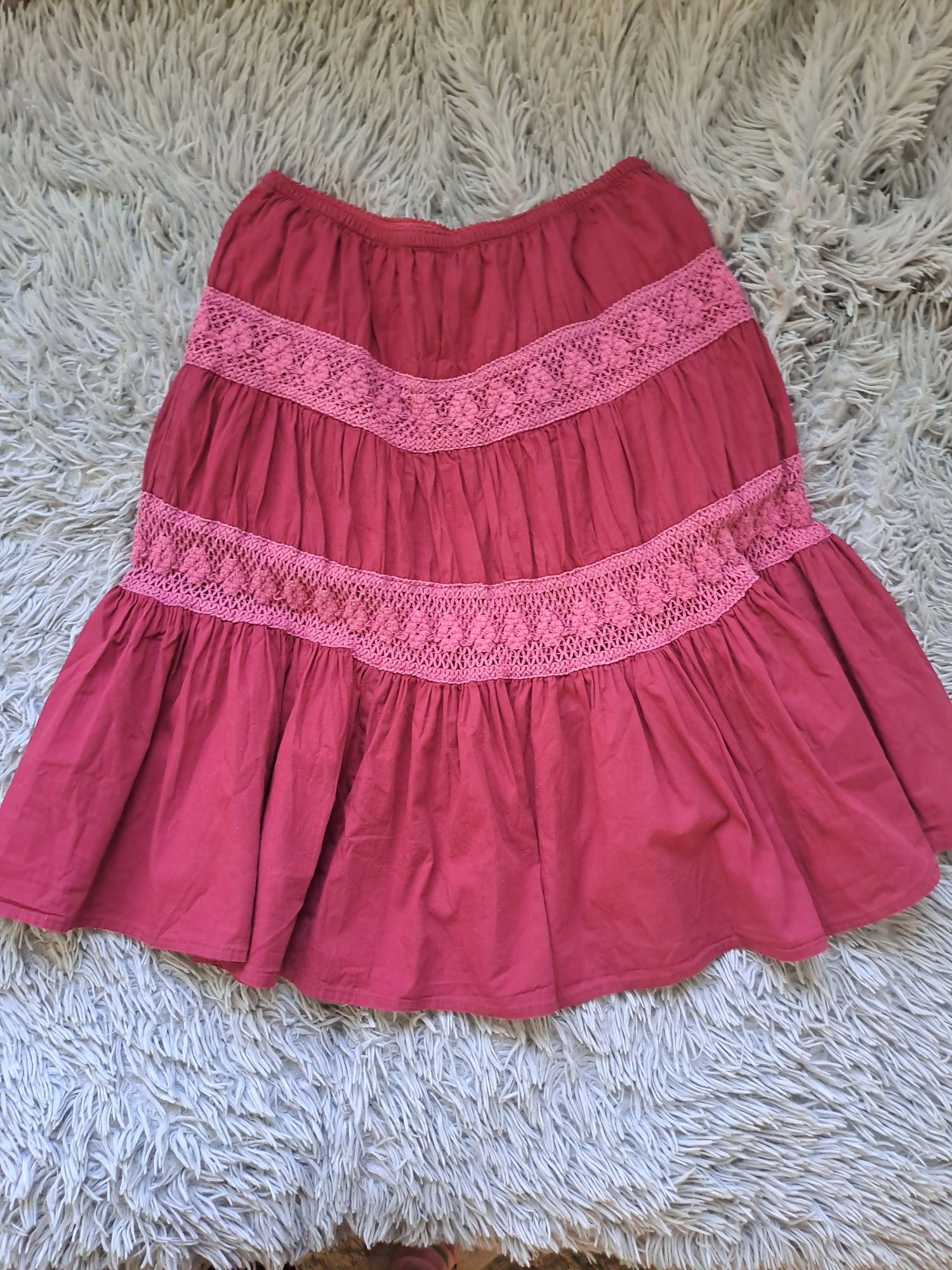 Spódniczka z falbanami boho vintage  S/M