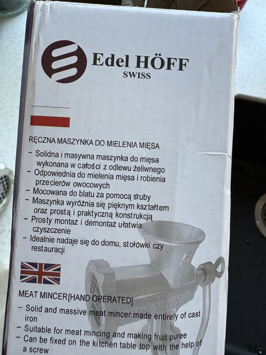 Edel Hoff Maszynka żeliwna do mielenia mięsa #5 EDEL HOFF [EH-7201]