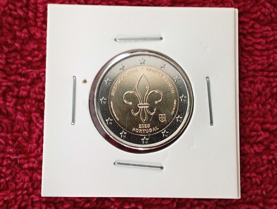 Moeda de 2 Euros, Nova, UNC. Escotismo Mundial – Sempre a postos