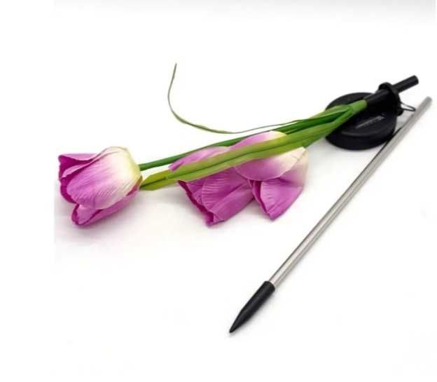 Садовий світильник на сонячній батареї тюльпан фіолетовий