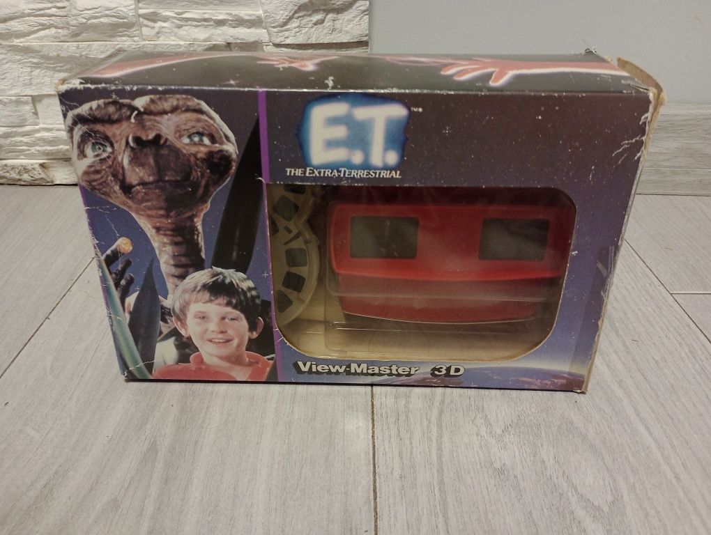 Rzutki View Master 3D z lat 80 z filmem E.T