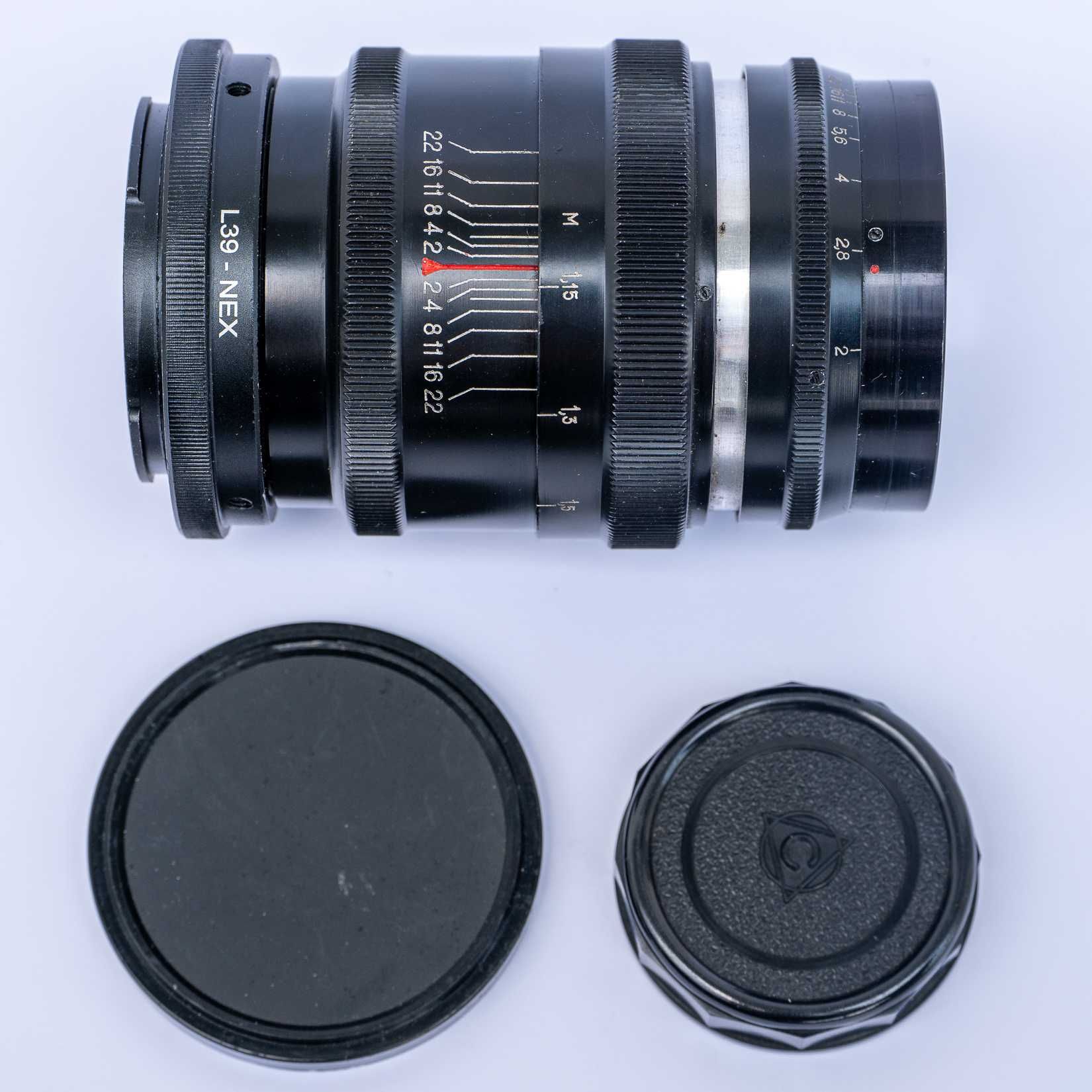 OBIEKTYW portretowy JUPITER 9 2,0/85 L39 (M39)- piękny + adapter SonyE