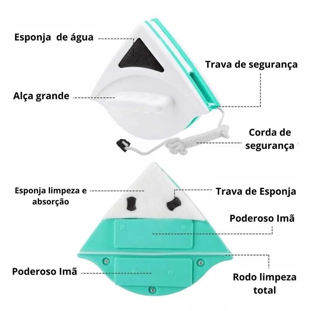 Limpa Vidros Duplo Magnético