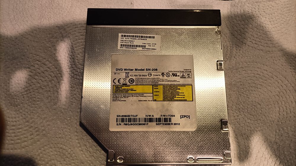 Leitor e gravador de CD/ DVD de portátil Toshiba  Satellite L855-14T