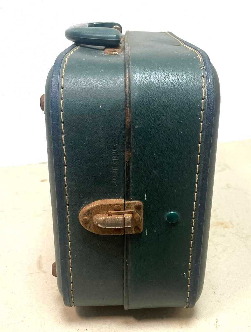 Vintage, mala de mão com Gira Discos