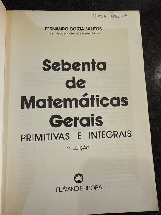 Sebenta de Matematicas Gerais