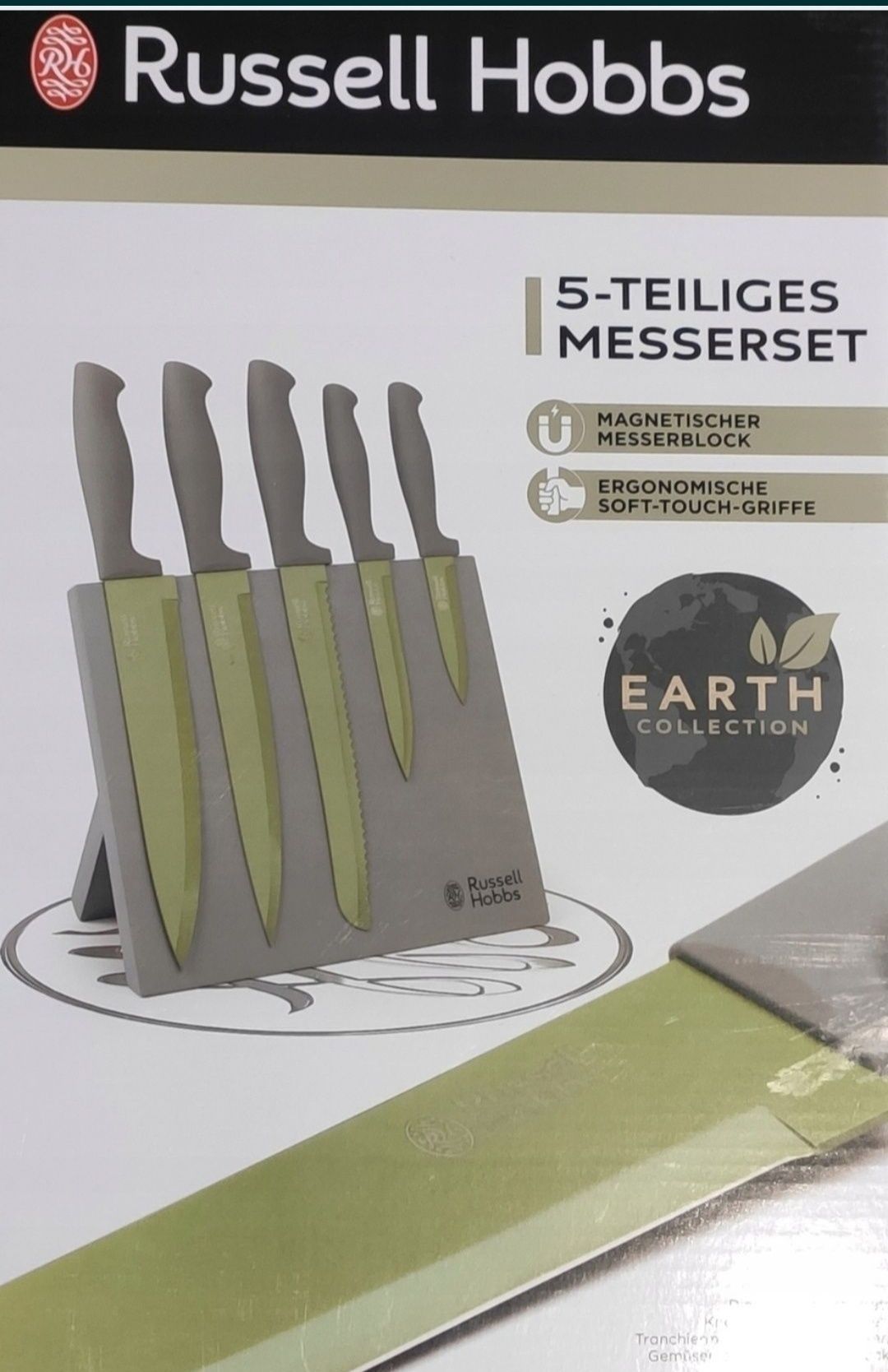 Komplet noży z listwą magnetyczną Russell Hobbs EARTH 5 szt.