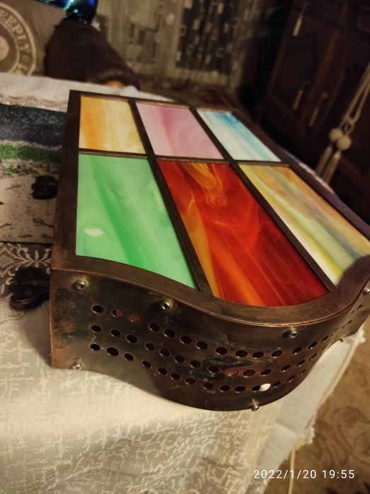 Lampa Kinkiet witraż wykonana w technice Tiffany'ego