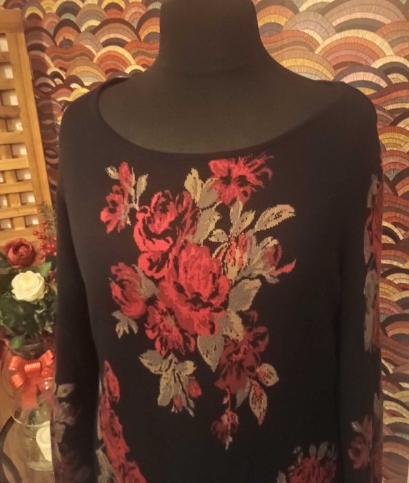 Sukienka z dzianiny, R 48/50, RABAT, szczegóły w opisie.