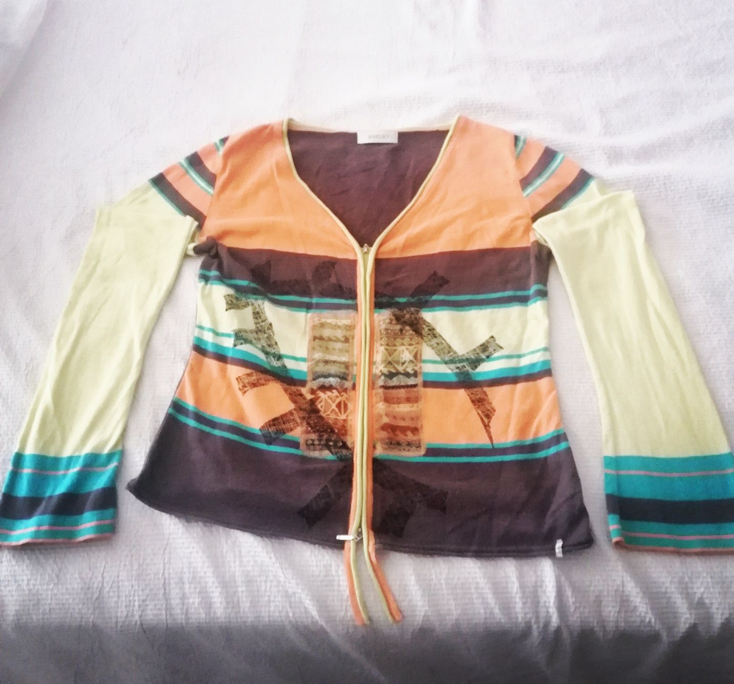 Camisola manga comprida com fecho
