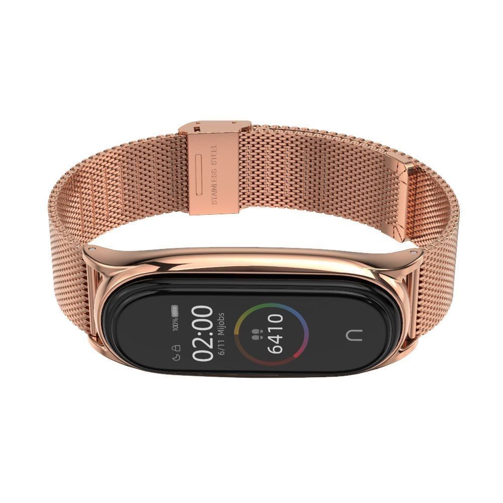 Bransoleta Milaneseband Do Xiaomi Mi Band 5 / 6 Rose Gold