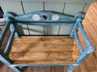 Ławka ława drewniana siedzisko vintage boho