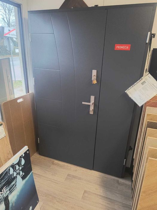 Drzwi Wikęd 40 2-skrzydłowe Premium Termo  1380 x 2080 Antracyt gładki