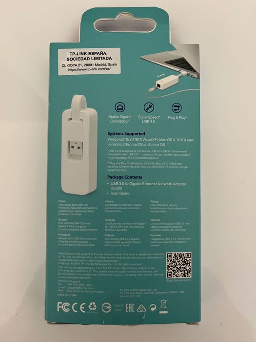 TP-Link UE300 USB 3.0 to 100/1000Mbps Gigabit Ethernet Adapter64283907236225121