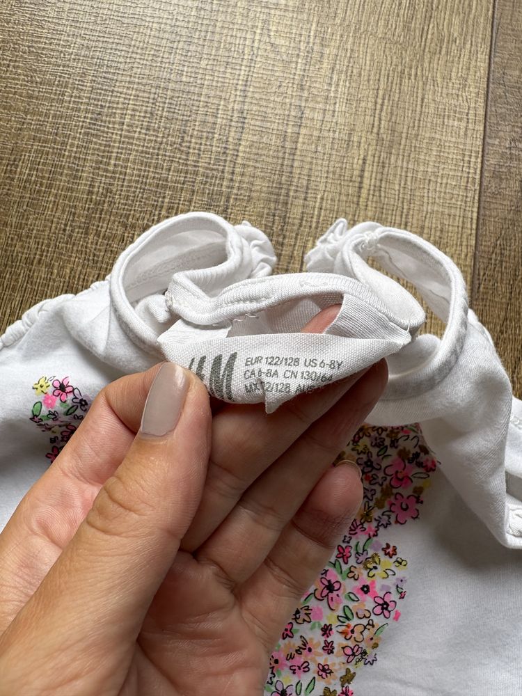 Bluzeczka na ramiączkach biała 122 h&m