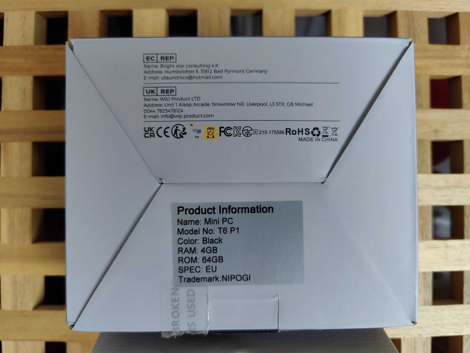 STICK PC Intel T6 P1 4GB RAM/64GB SSD + Teclado e Rato s/fios