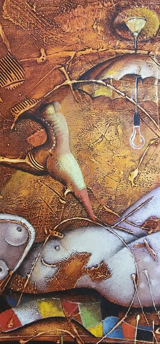 Obraz olejny S. Maliszewskiego "Utracona iluzja" 50x70cm