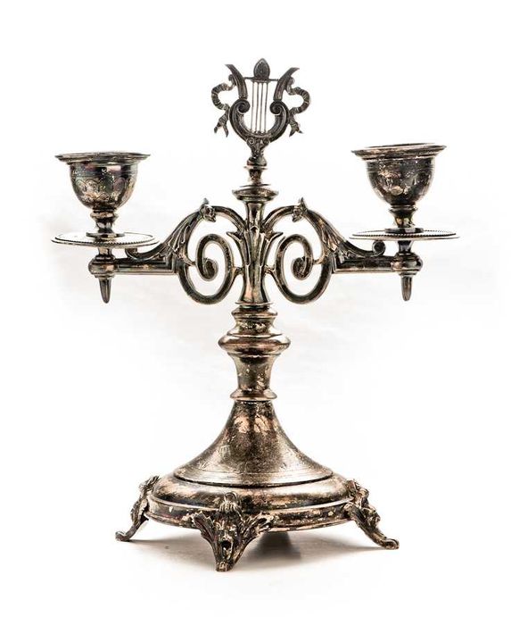 Srebrny Świecznik SECECJA - 331g Victor Nuber - AUSTRO-WĘGRY (Wiedeń)