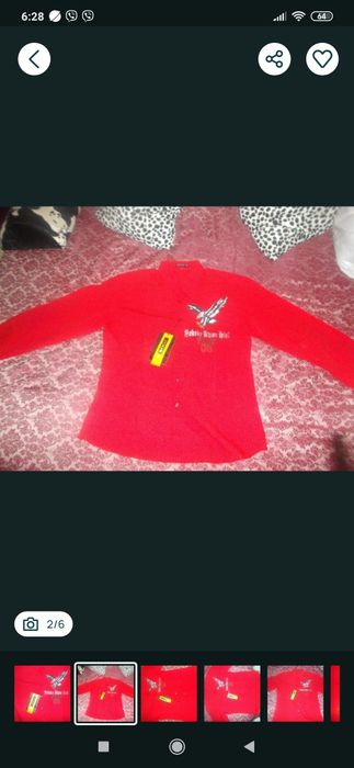 Червона сорочка нова,  розмір 48