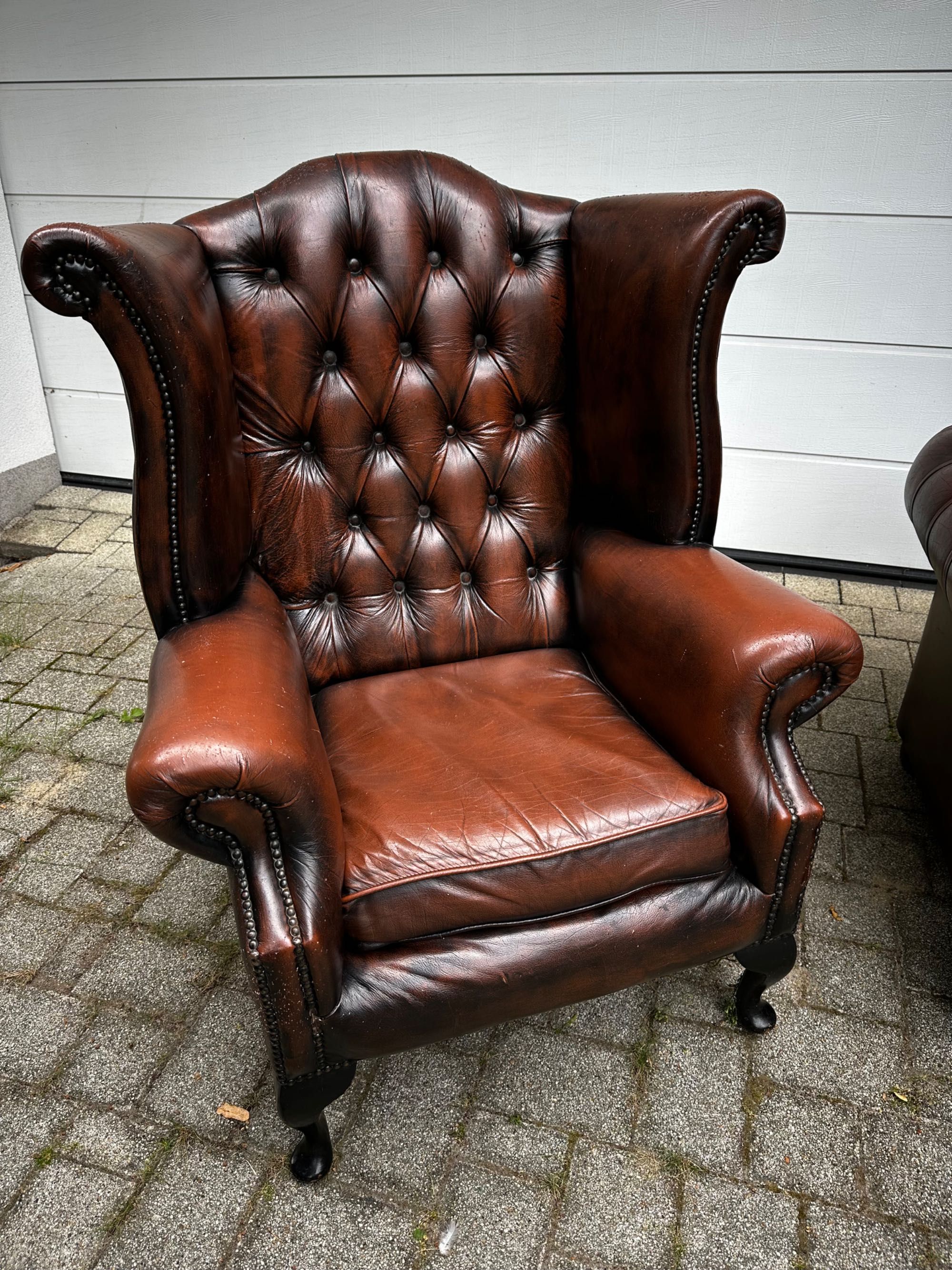 Sofa, 2 fotele chesterfield