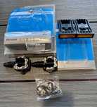 Pedais Shimano PD-M520 novos na caixa original + adaptadores SM-PD22