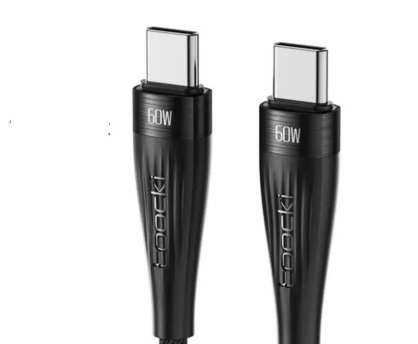 Кабель Toocki Type C Type C 1м 60W   Кабель быстрой зарядки 60W Type C