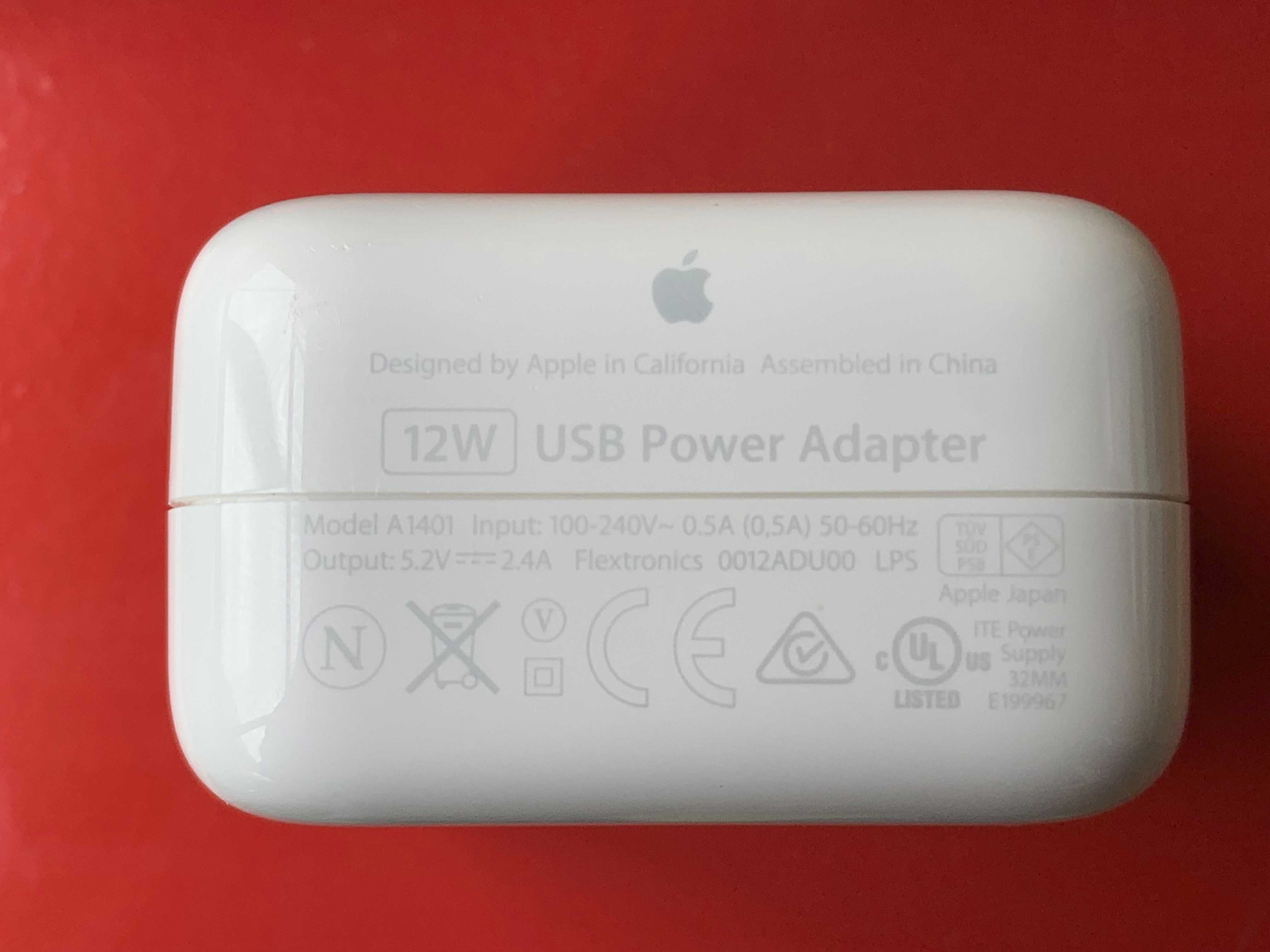 зарядне iPhone 12W 2.4A A1401 Orig. USA\зарядний пристрій Айфон usb-A