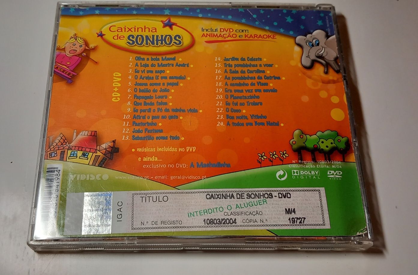 Cd+Dvd- Caixinha de Sonhos 3€