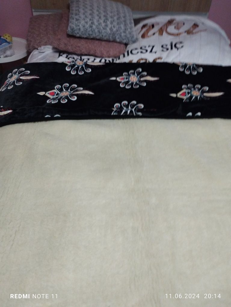 Koc welniano polarowy