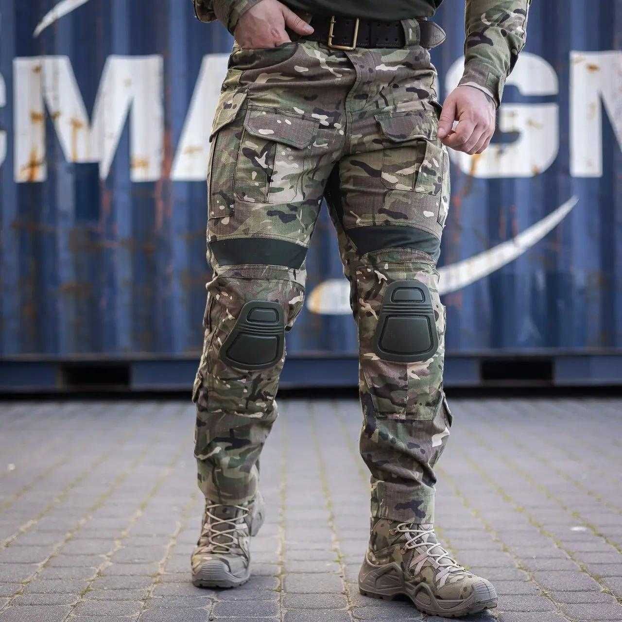 Військовий костюм з налокітниками та наколінниками мультикам Rip-Stop
