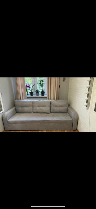 Szara kanapa rozkładana