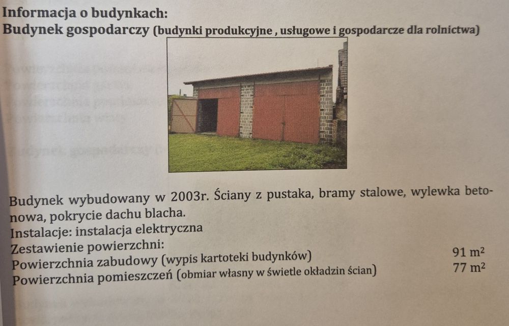 Sprzedam posiadłość, pow. 1,099 ha