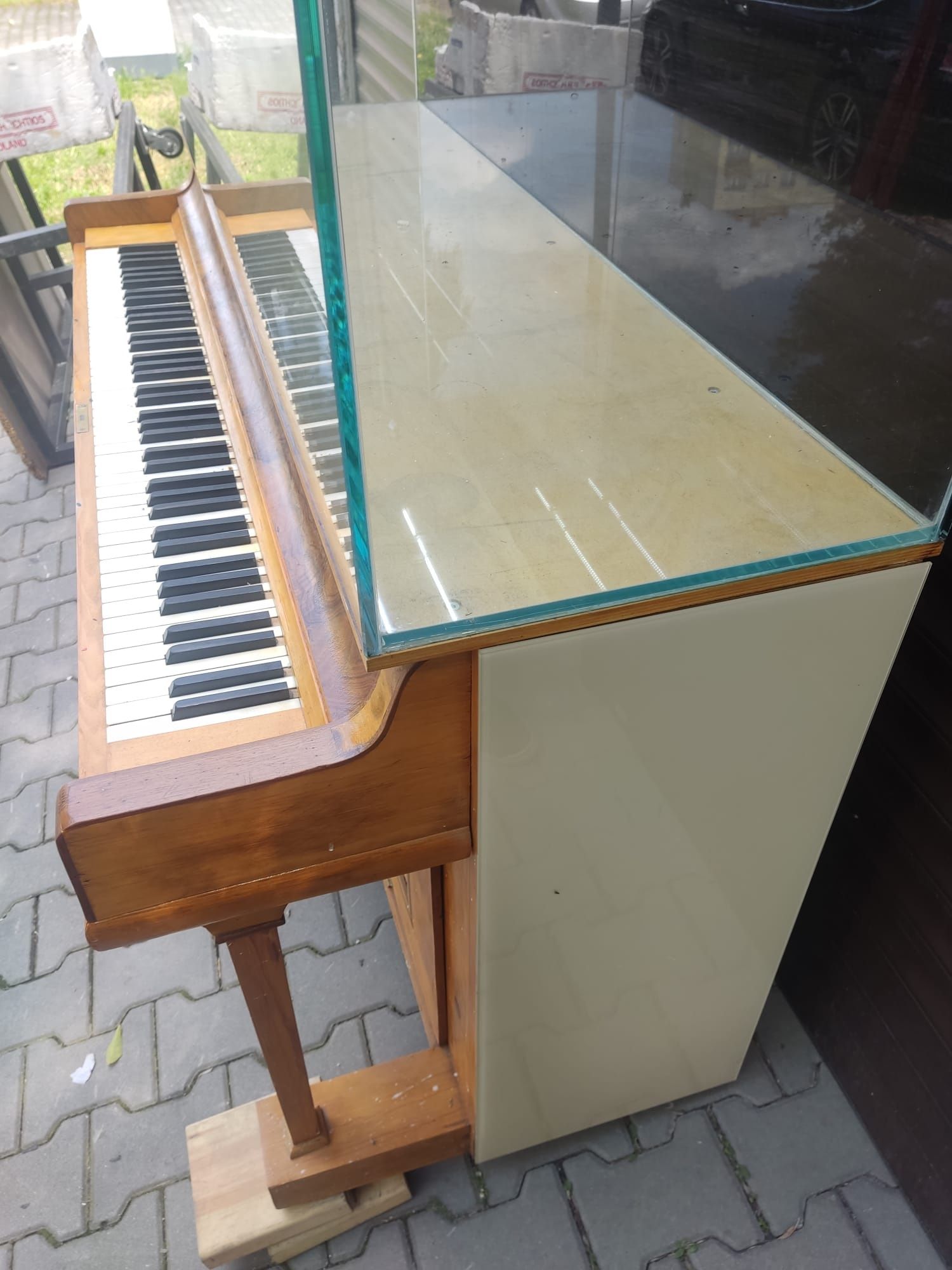 Akwarium z szafką PROMOCJA 410l OPTI 140x45x65 new Design piano szafka