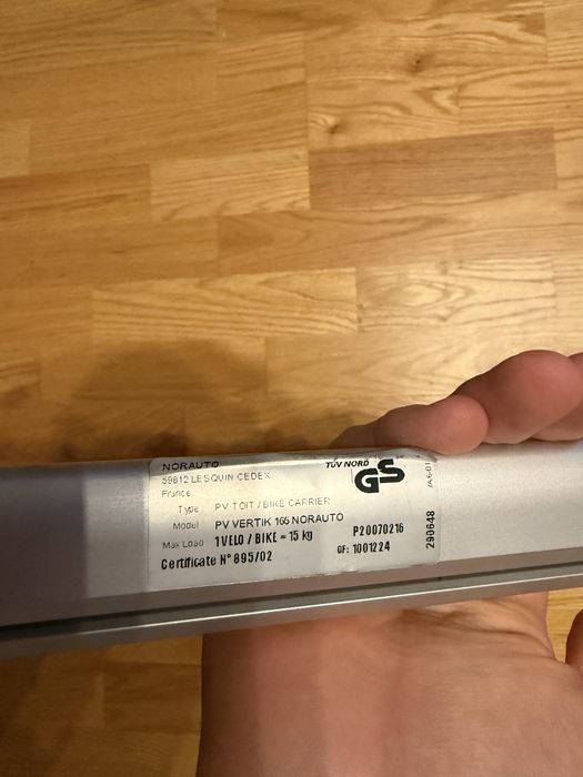 Uchwyt Rowerowy na Bagażnik dachowy Vertik 165 Norauto