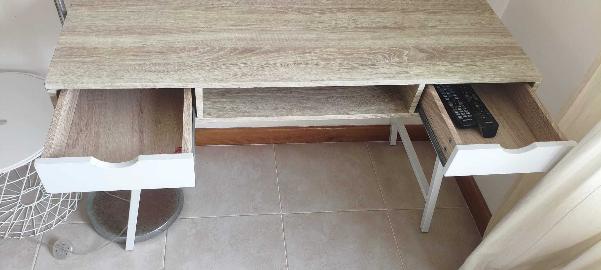 Secretária de Estilo Moderno com 2 Gavetas