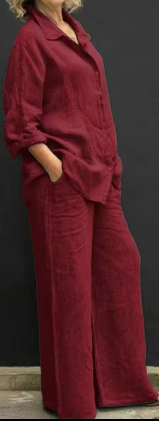 Женский льняной костюм, рубашка M,L,XL,2XL