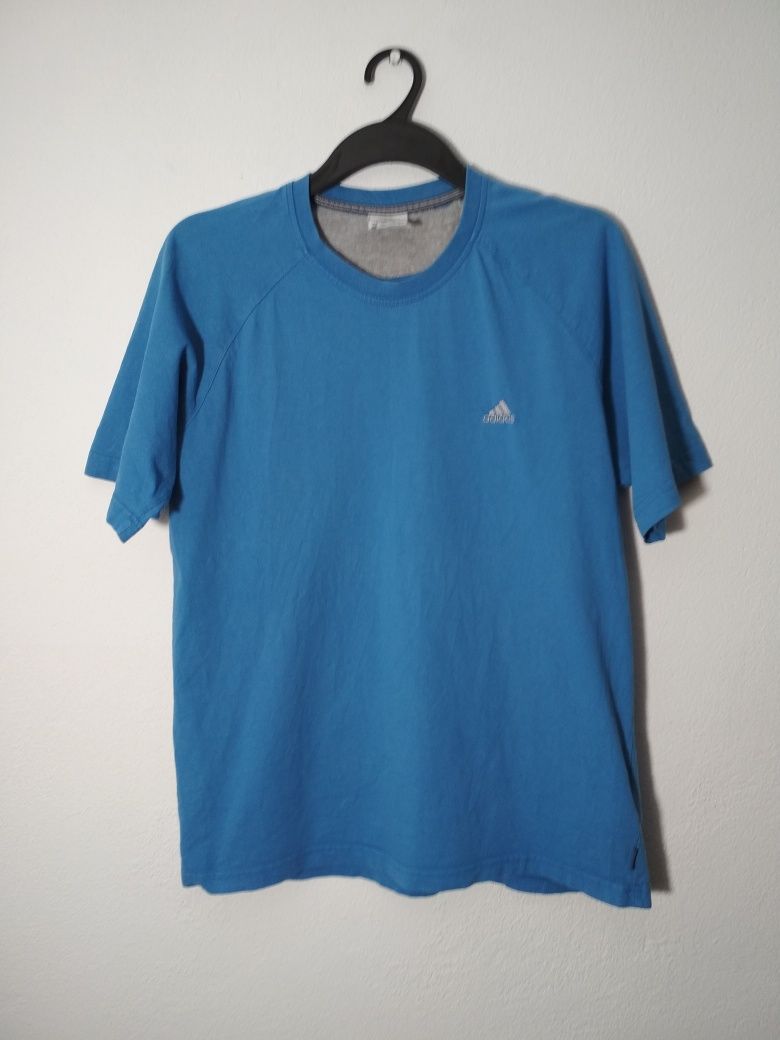 Adidas t-shirt niebieska koszulka L