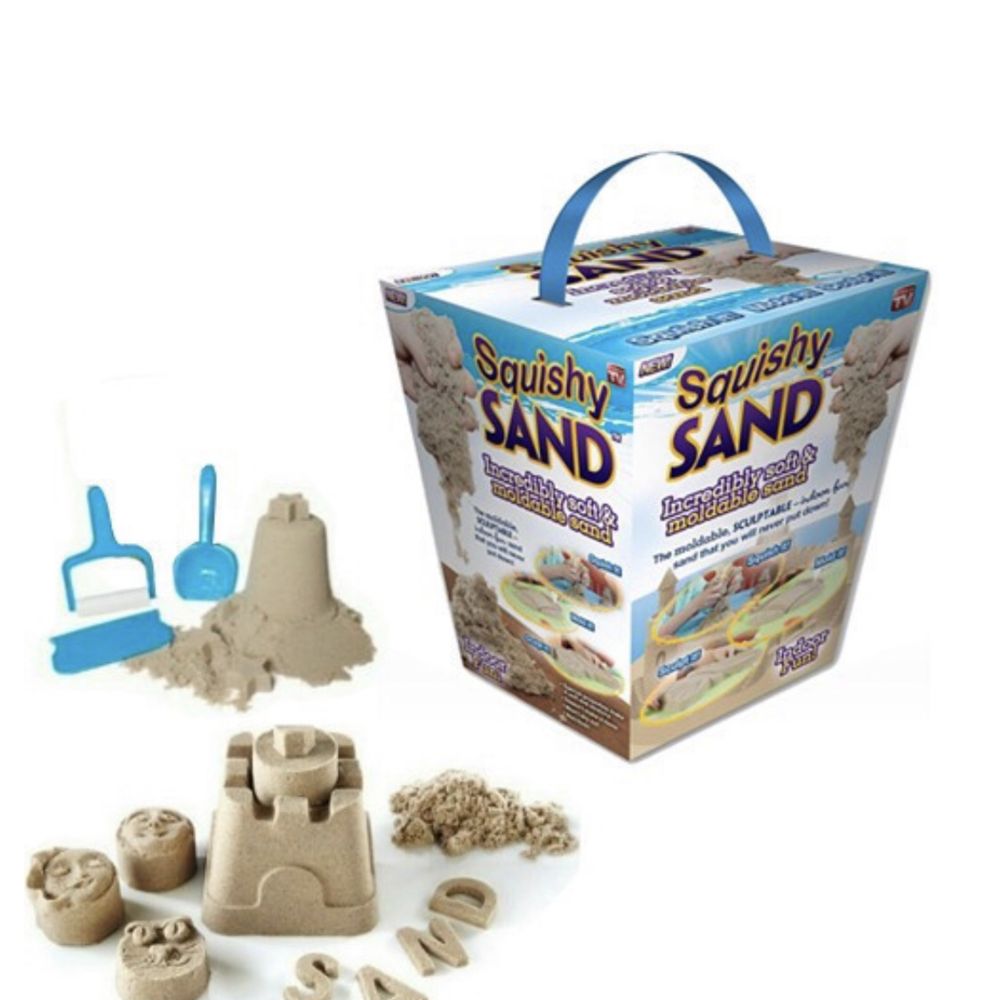 Кинетический песок Squishy Sand + набор инструментов