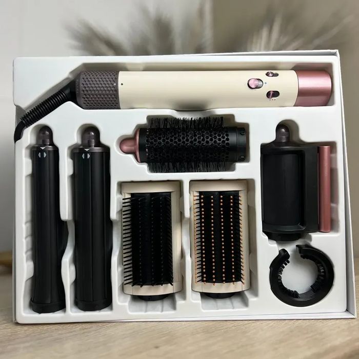 Стайлер Dyson Airwrap Complete Long 6 насадок Sakura Дайсон рожевий