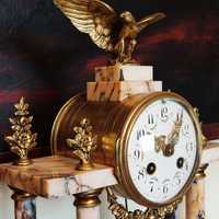 Zegar kominkowy w stylu Empire Francja 1900 Fritz Marti